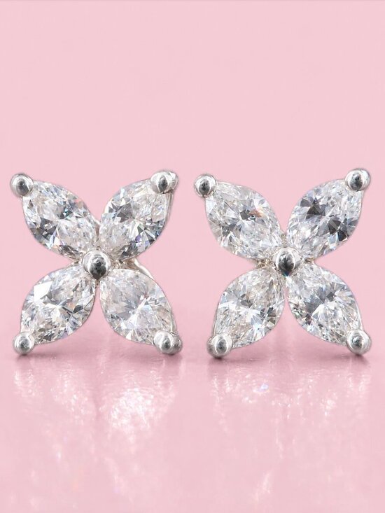 Tiffany & Co. Jewelry - Tiffany & Co. Platinum Diamond Victoria Small Stud Earrings